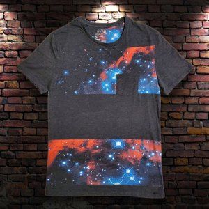 On the Byas Small Cotton/Poly Cosmic Print T-shirt
